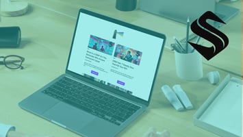 Selkire blog showing featured CRM articles with illustrated graphics, including posts on what a CRM is and common CRM mistakes that impact ROI