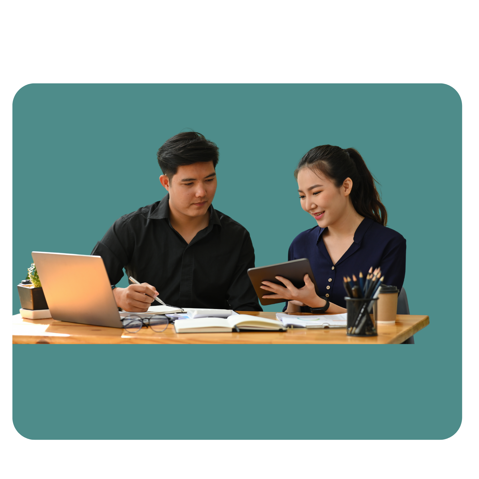 Two small business owners reviewing a tablet together at a desk, symbolizing how Selkire empowers teams with tools, training, and CRM strategy to work smarter. Two small business owners reviewing a tablet together at a desk, symbolizing how Selkire empowers teams with tools, training, and CRM strategy to work smarter.