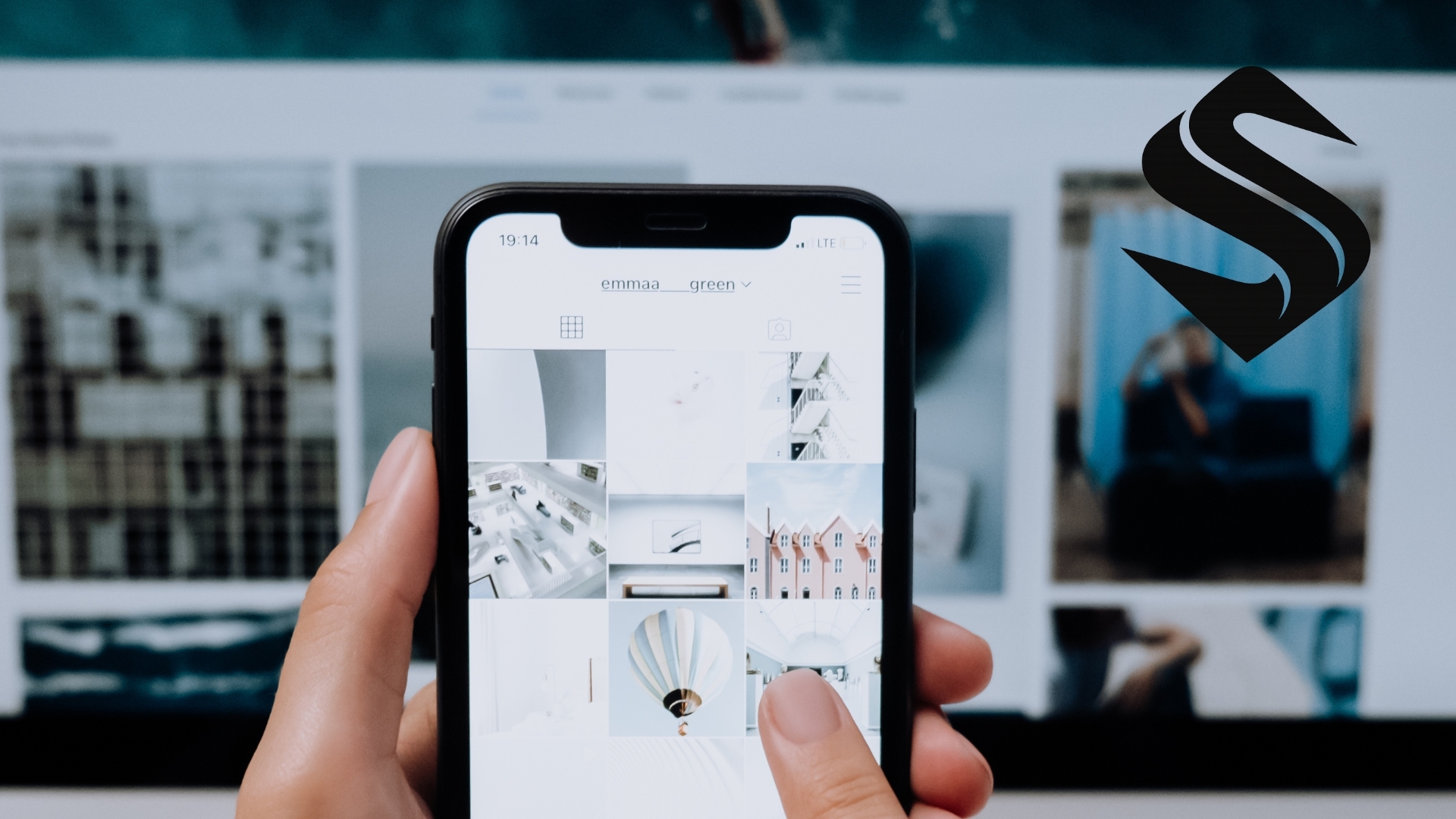 Smartphone displaying a social media feed, representing how Selkire views social media as a distribution channel within a broader marketing strategy.